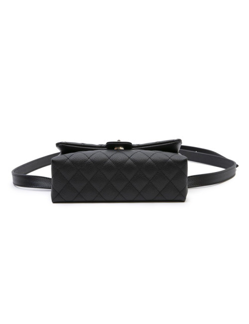 Banane CHANEL cuir grainé noir