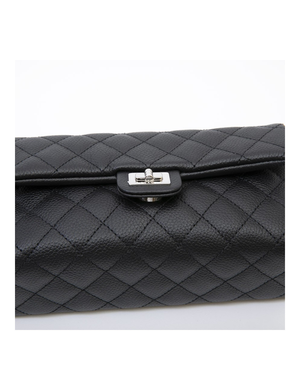 Ceinture banane CHANEL cuir caviar noir