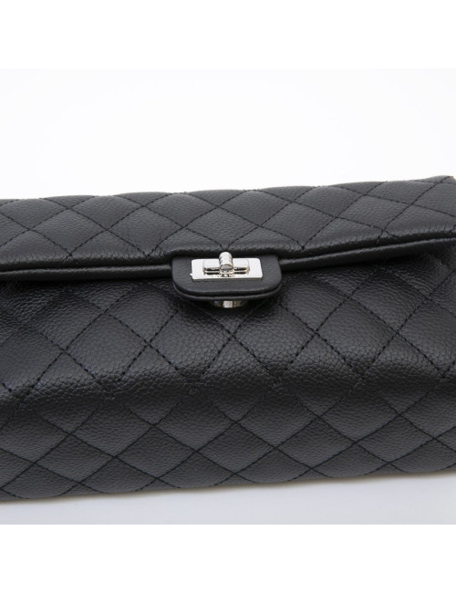 Banane CHANEL cuir grainé noir
