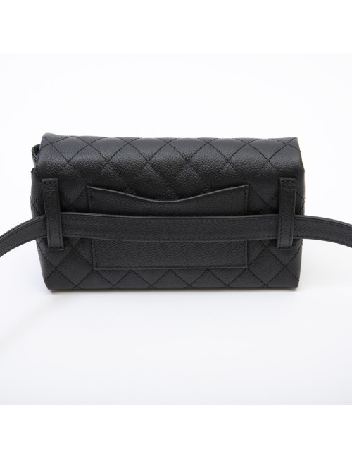 Banane CHANEL cuir grainé noir