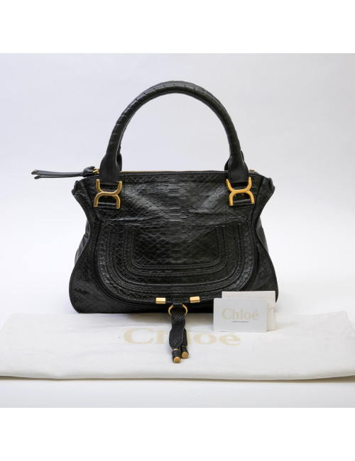 Sac "Marcie" CHLOE en python noir