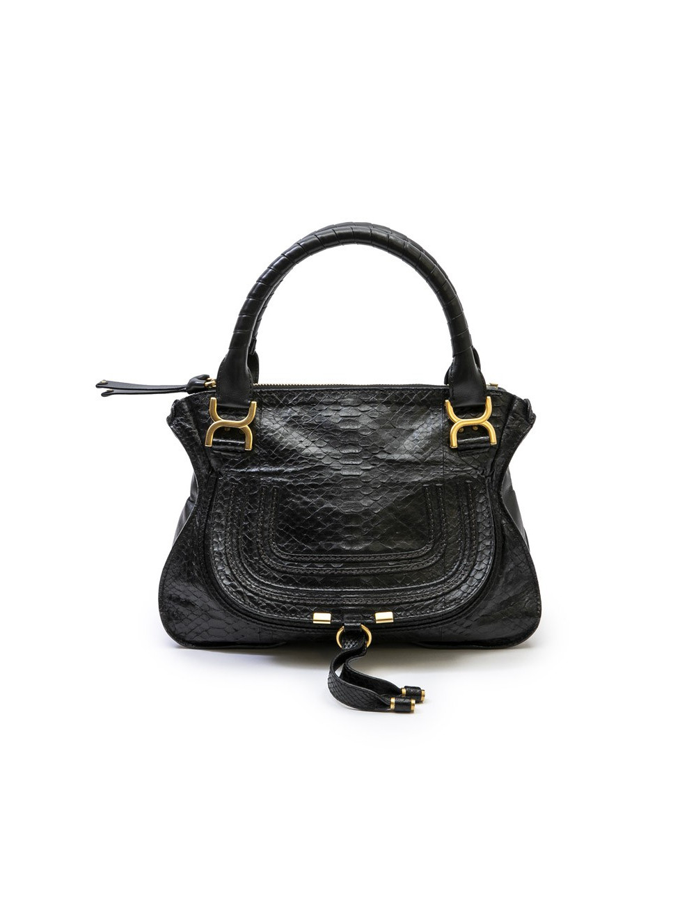Sac "Marcie" CHLOE en python noir