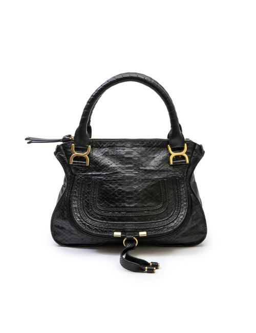 CHLOE 'Marcie' bag in black python