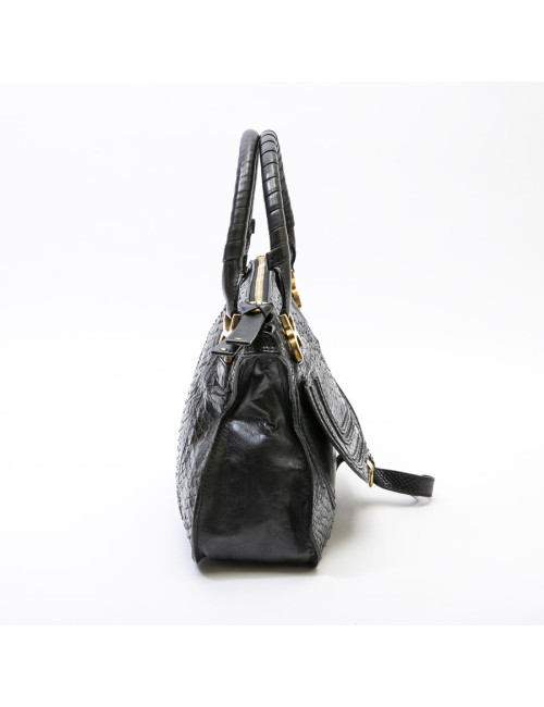 Sac "Marcie" CHLOE en python noir