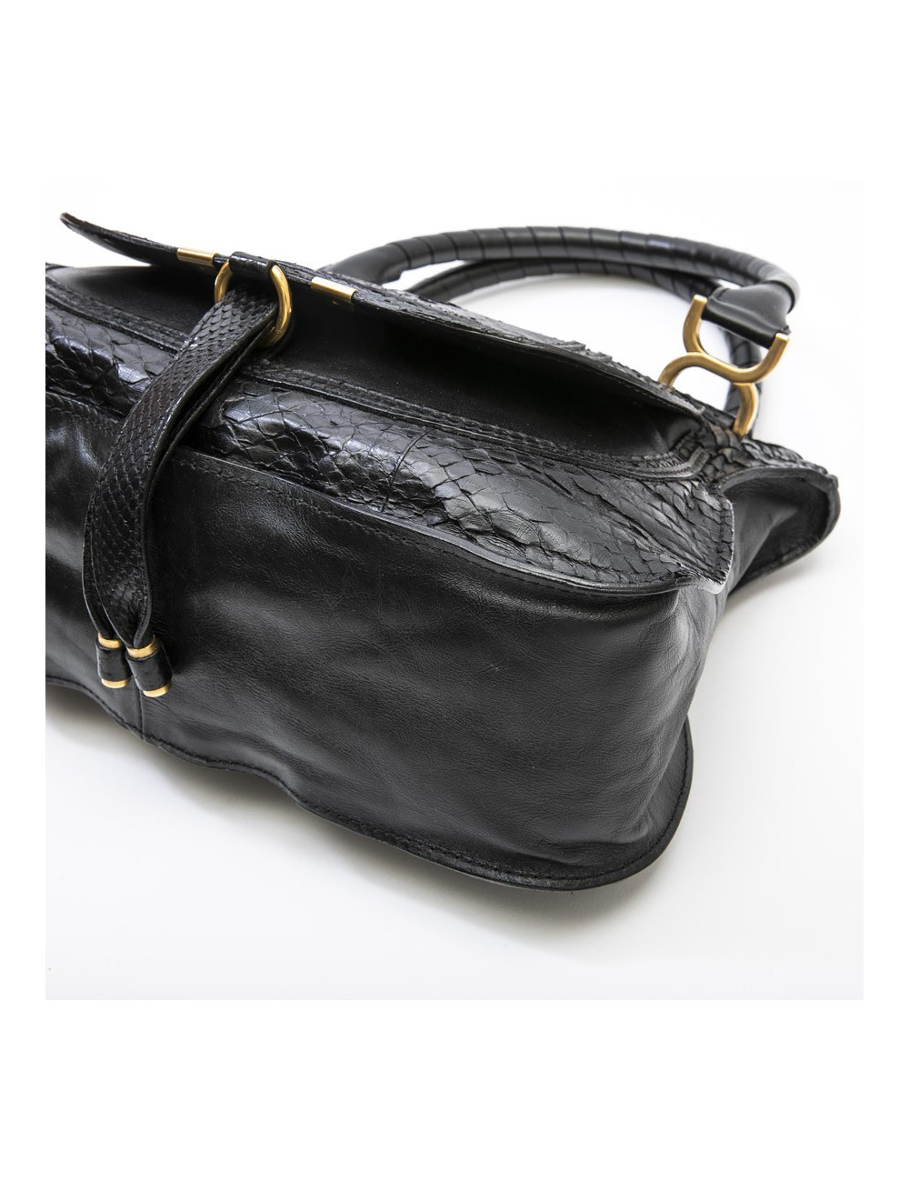 Sac "Marcie" CHLOE en python noir