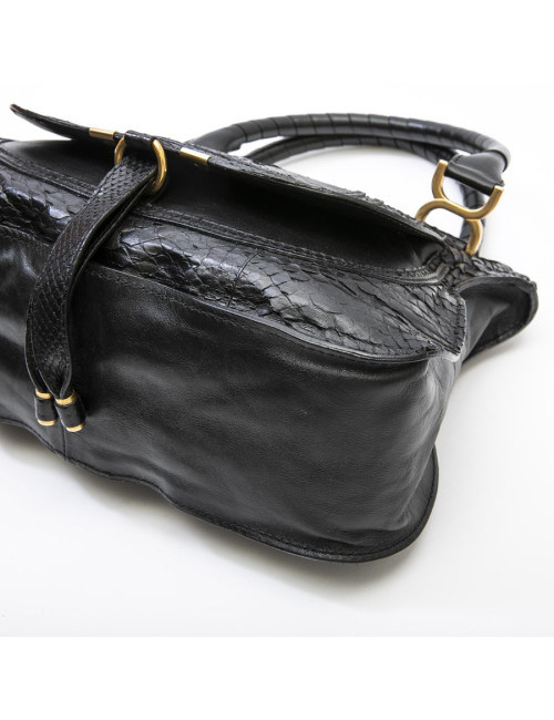 CHLOE 'Marcie' bag in black python