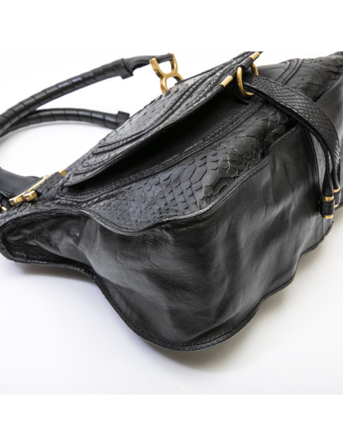 CHLOE 'Marcie' bag in black python