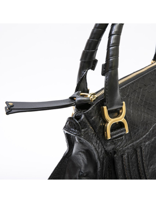 CHLOE 'Marcie' bag in black python