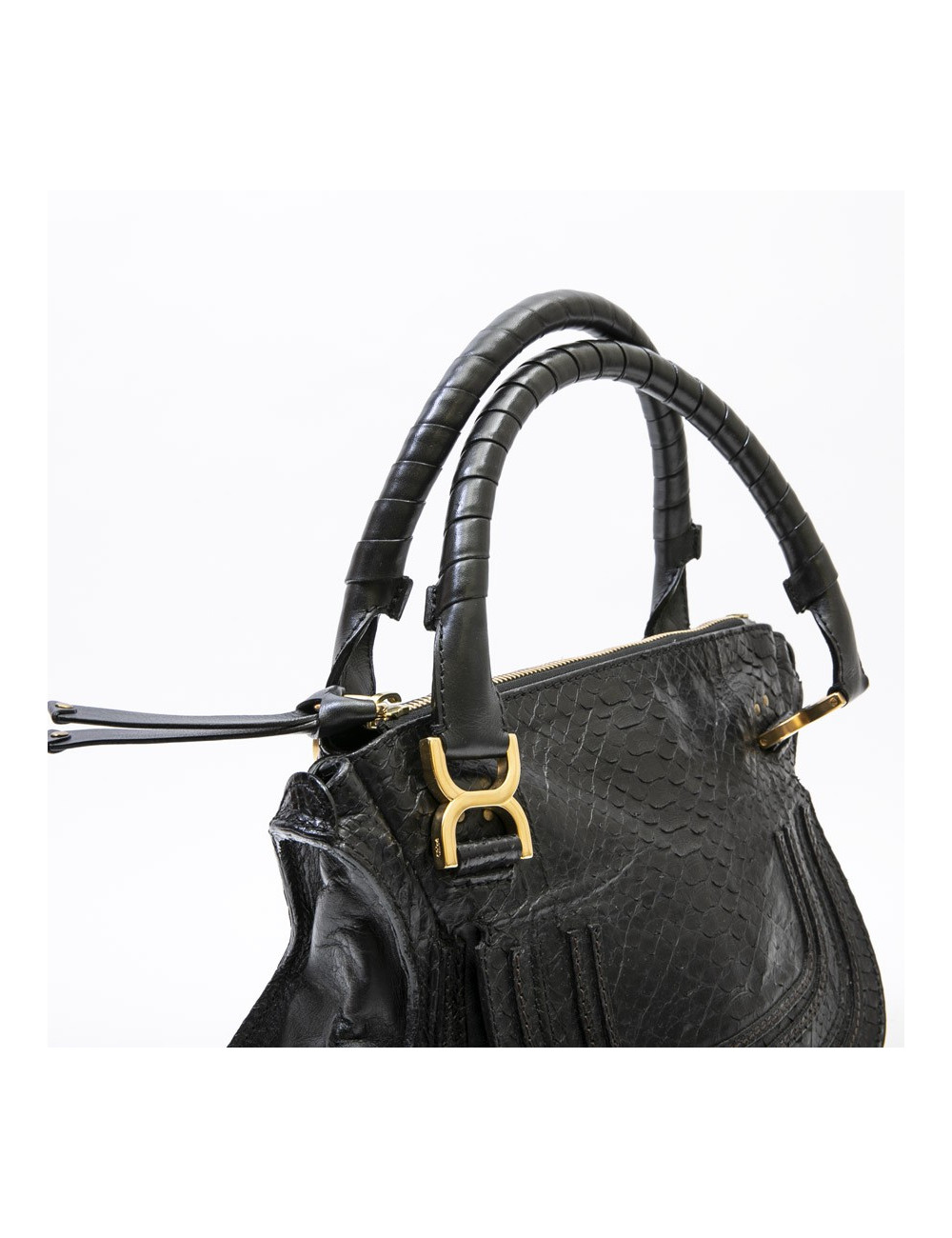 Sac "Marcie" CHLOE en python noir