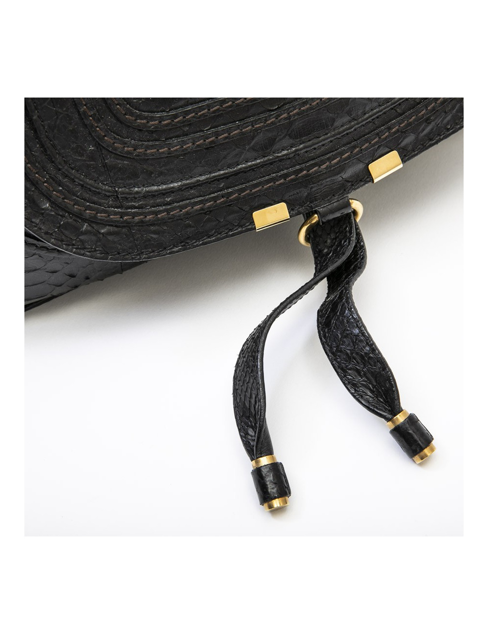 Sac "Marcie" CHLOE en python noir
