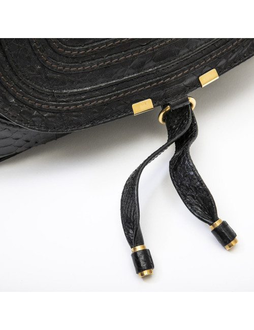 CHLOE 'Marcie' bag in black python