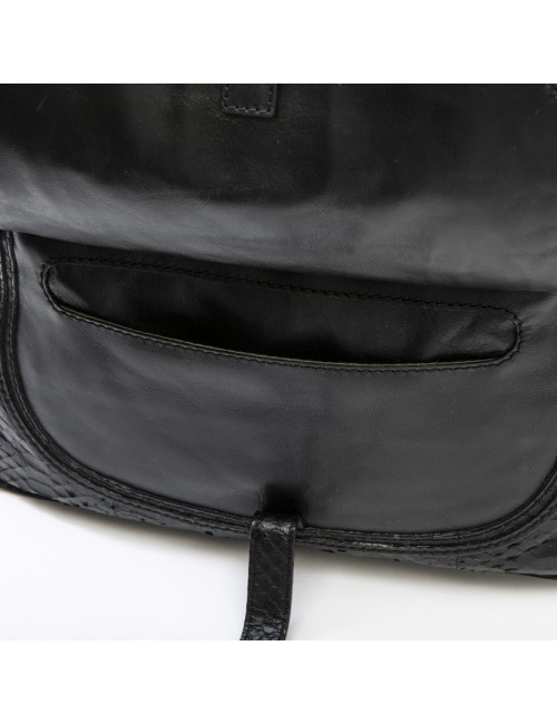 CHLOE 'Marcie' bag in black python