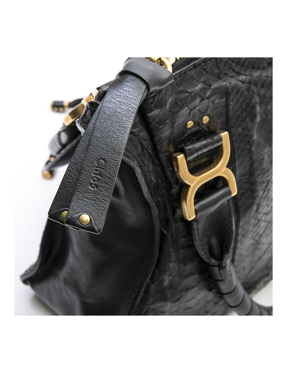 Sac "Marcie" CHLOE en python noir