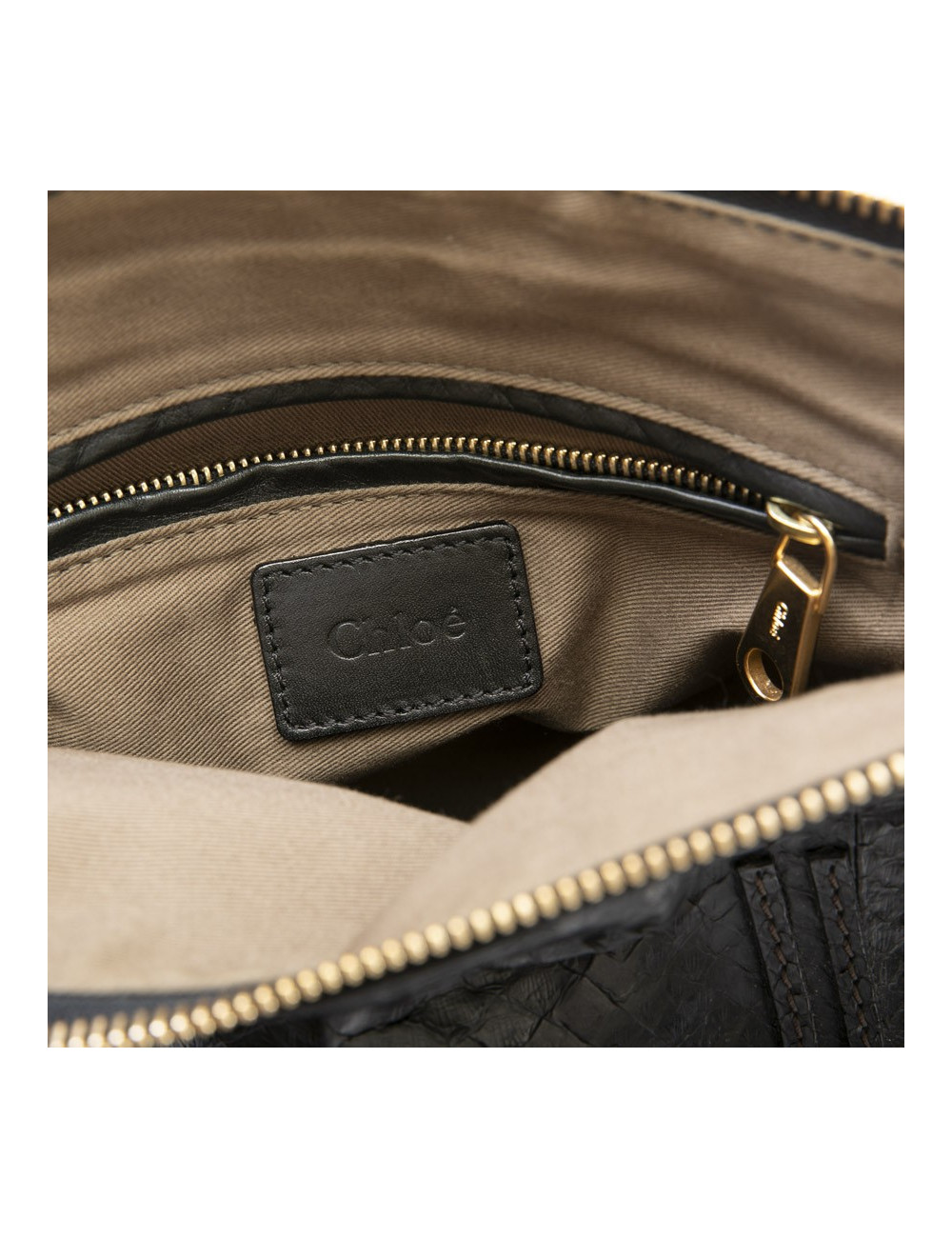 CHLOE 'Marcie' bag in black python