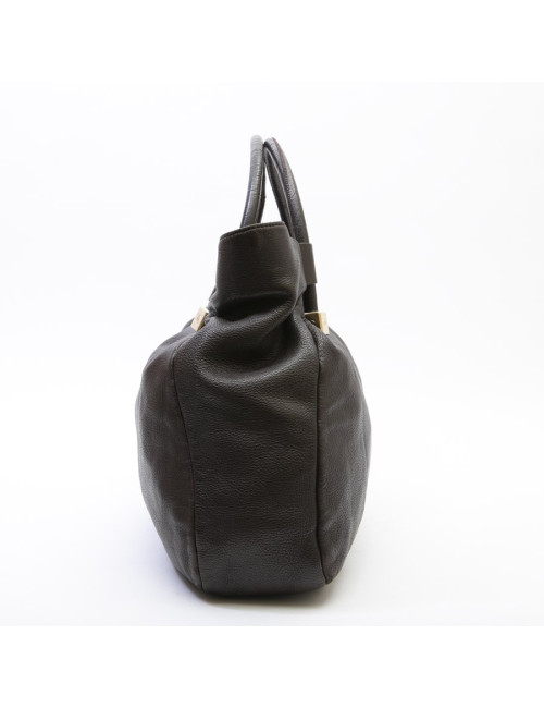 CHANEL bag in dark brown leather