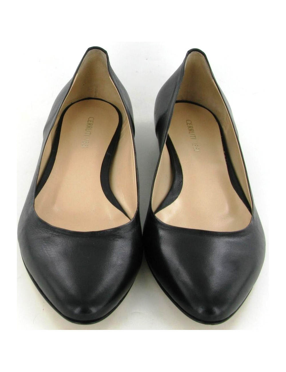 Ballerines CERRUTI 1881 en cuir lisse noir T39