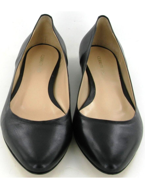 Ballerines CERRUTI 1881 en cuir lisse noir T39