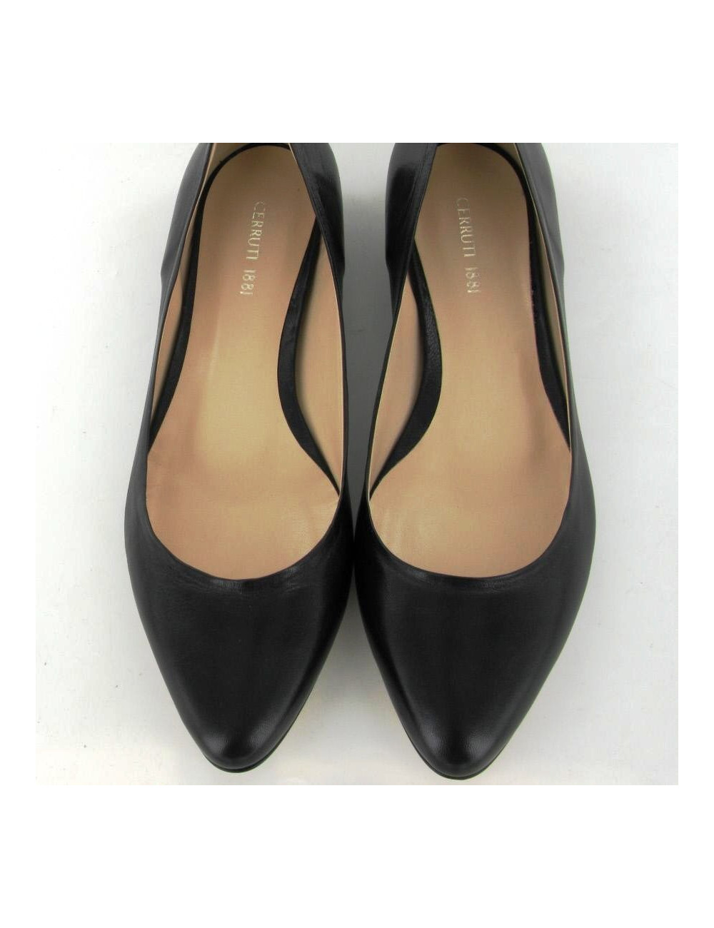 Ballerines CERRUTI 1881 en cuir lisse noir T39