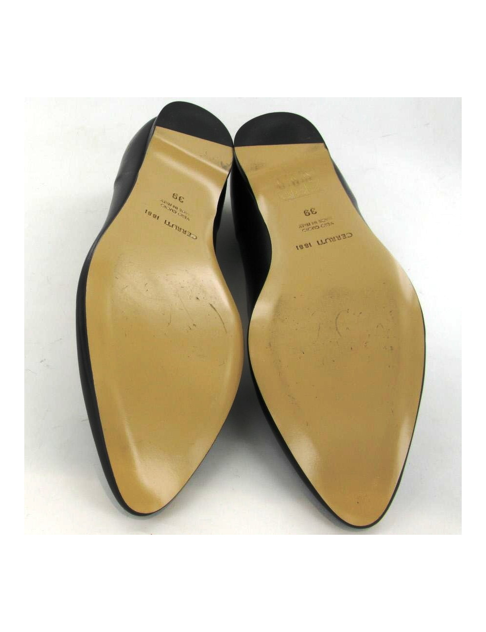 Ballerines CERRUTI 1881 en cuir lisse noir T39