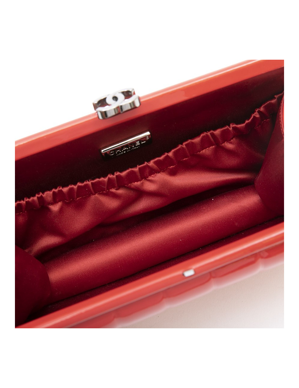 Clutch CHANEL cuir verni rouge