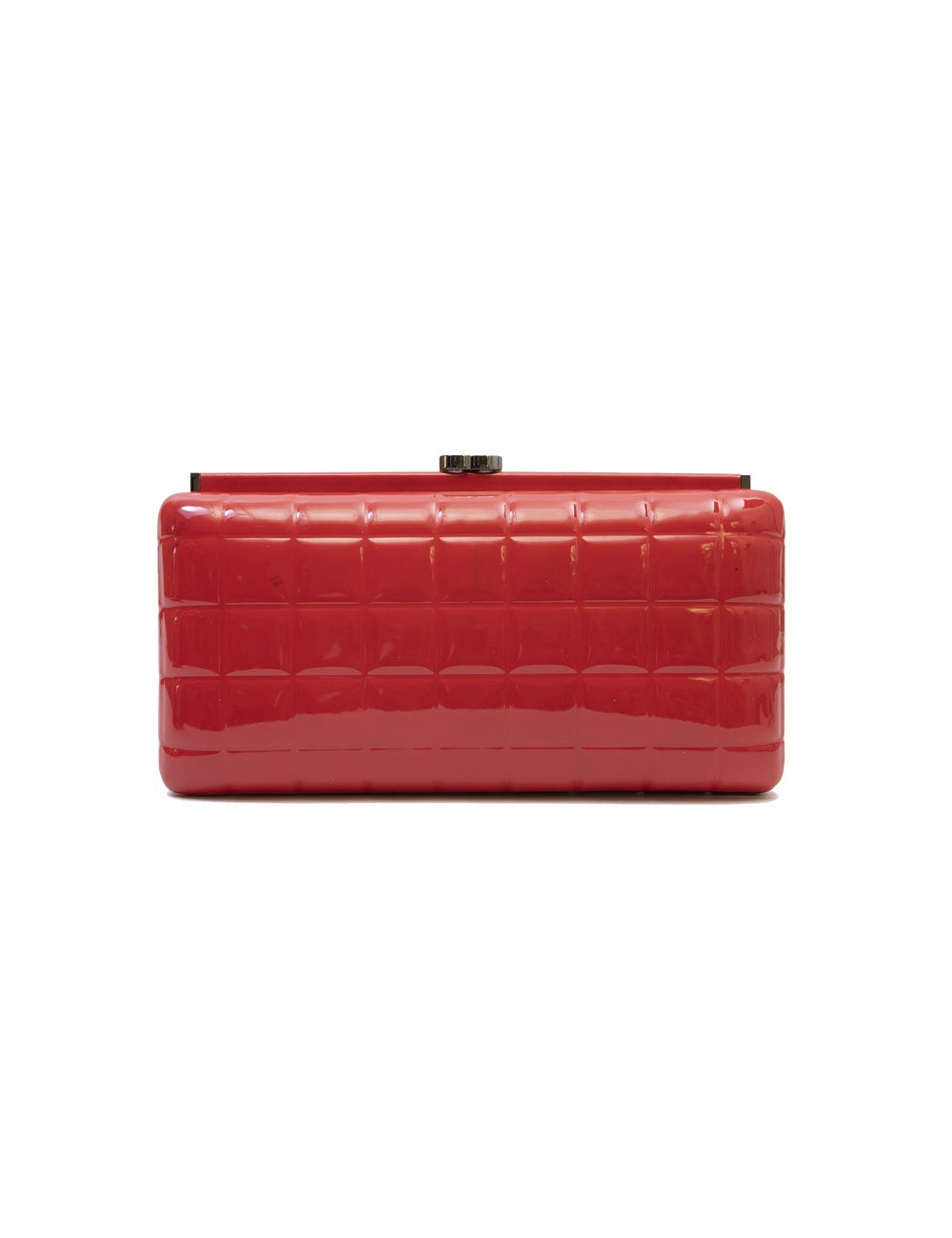 Clutch CHANEL cuir verni rouge