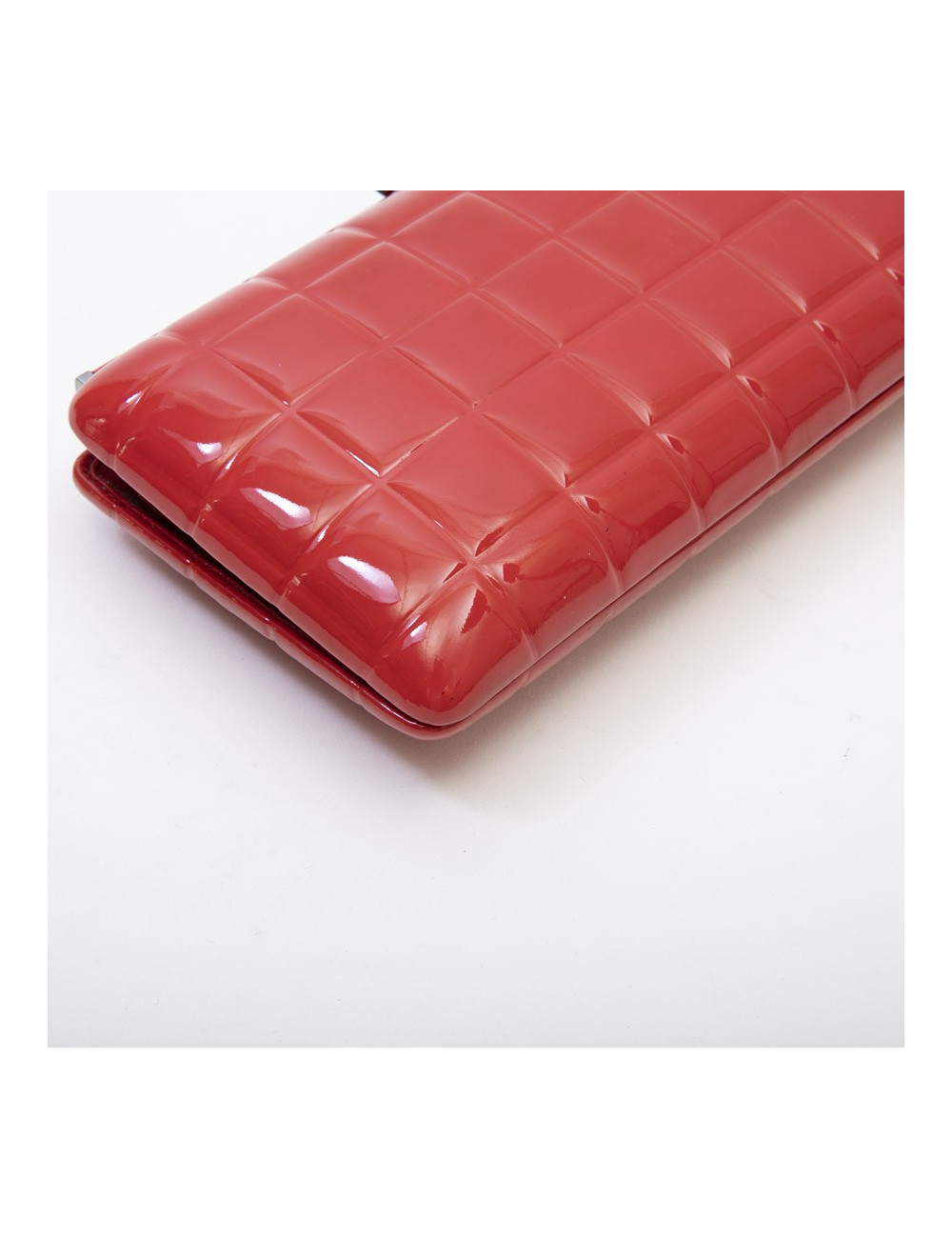 Clutch CHANEL cuir verni rouge