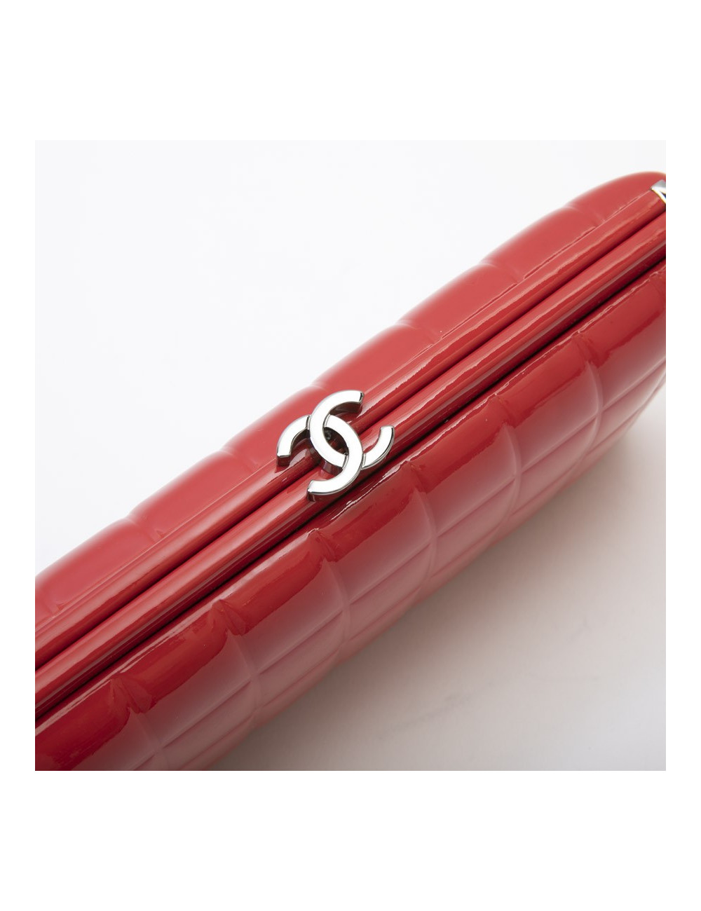 Clutch CHANEL cuir verni rouge