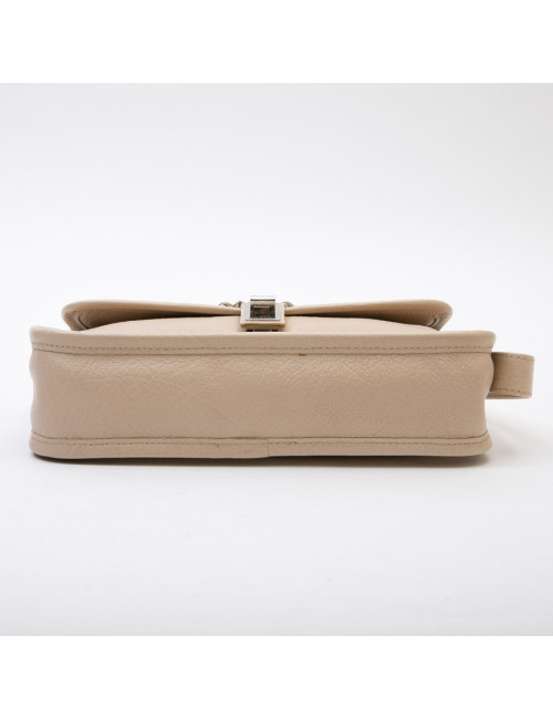 Sac CHANEL boucle 2.55 cuir grainé beige