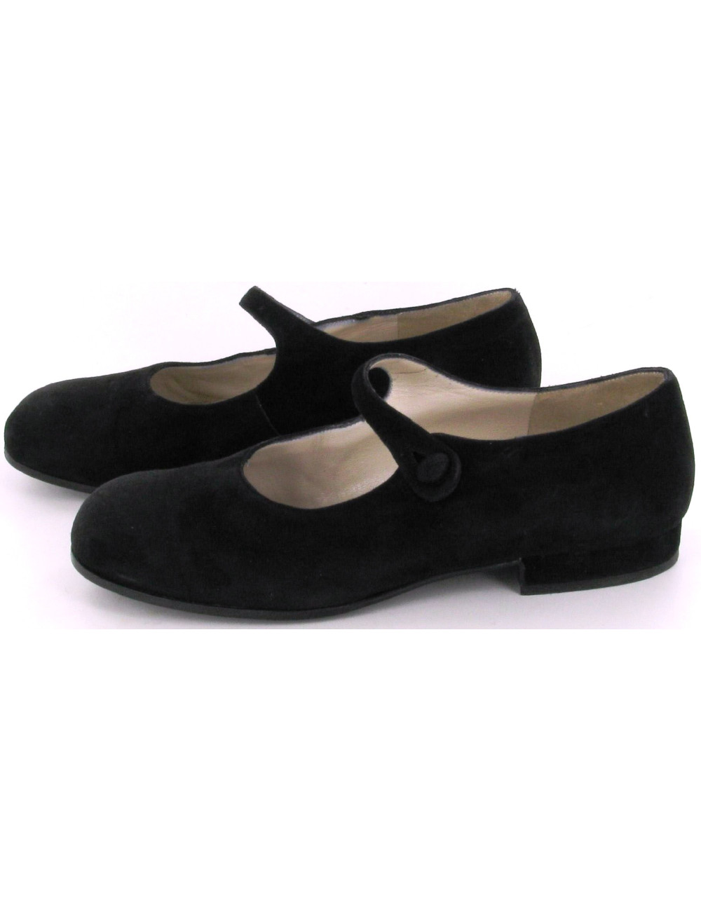 Ballerines CHANEL en daim noir T 35.5