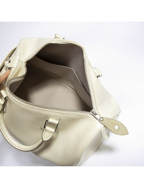 Sac "SPEEDY" Louis Vuitton cuir épi  blanc