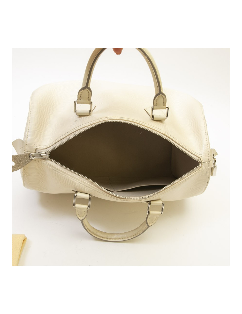 Sac "SPEEDY" Louis Vuitton cuir épi  blanc