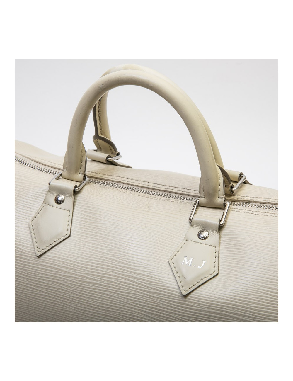 Sac "SPEEDY" Louis Vuitton cuir épi  blanc