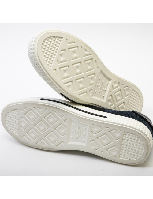 Tennis T 44 VALENTINO Hommes toile brodée bleue