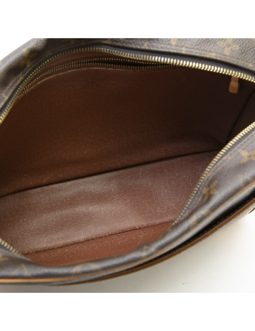 Sac besace bandoulière Louis Vuitton en toile monogram et cuir de veau