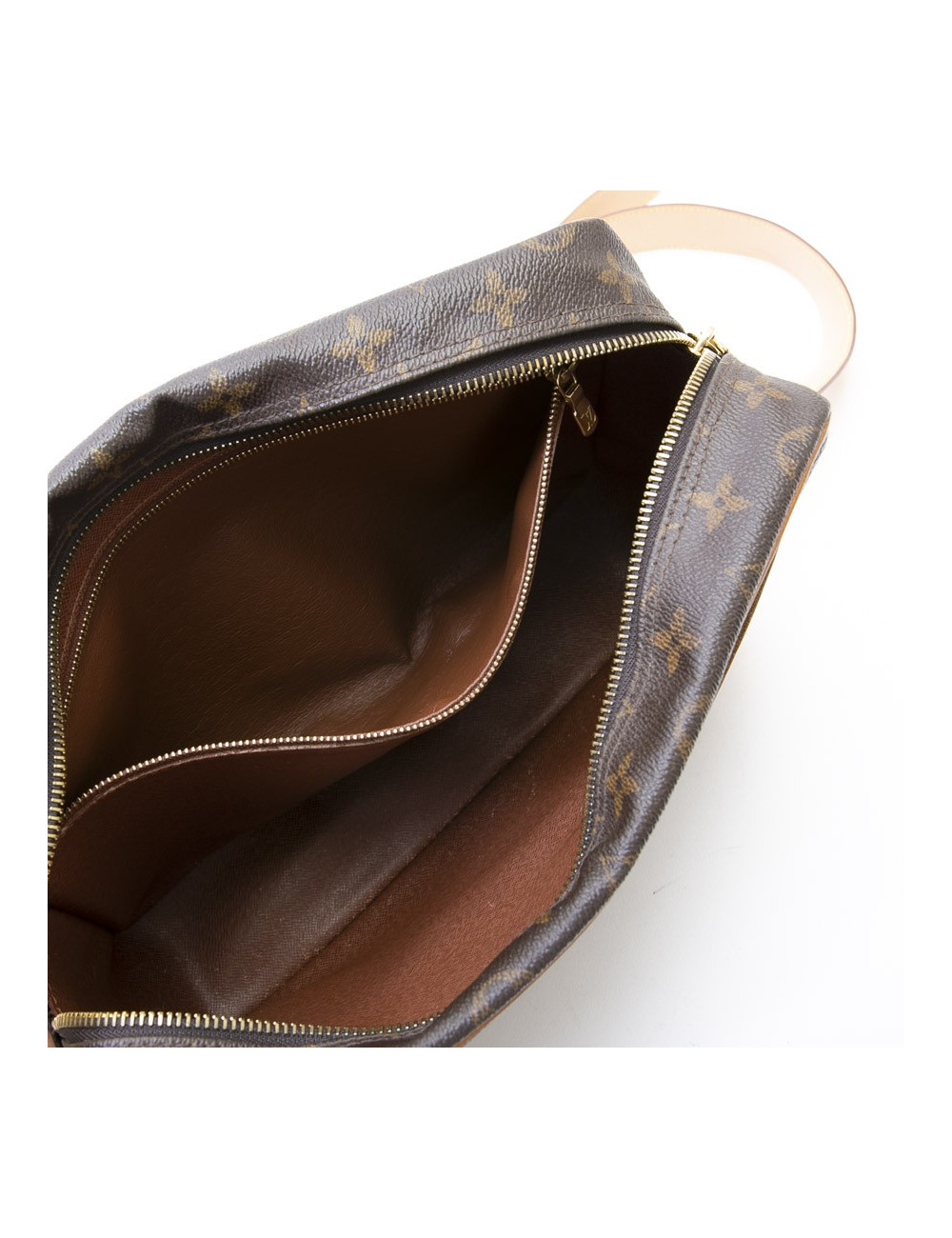 Sac besace bandoulière Louis Vuitton en toile monogram et cuir de veau