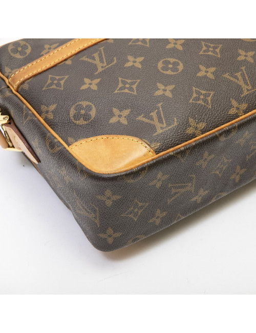 Sac besace bandoulière Louis Vuitton en toile monogram et cuir de veau
