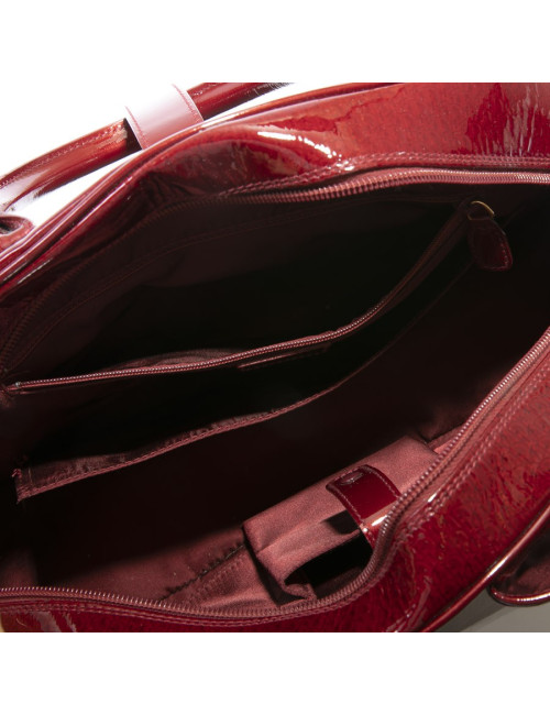 Sac DIOR cuir verni rouge