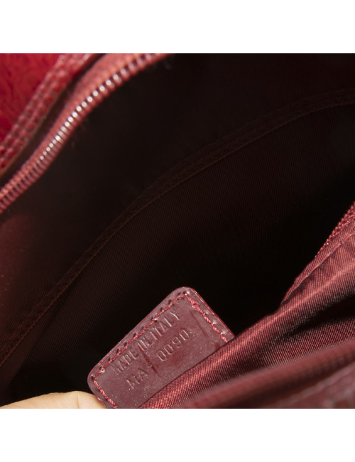 Sac DIOR cuir verni rouge