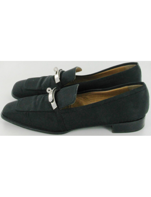 Mocassins HERMES Kelly noir T 38