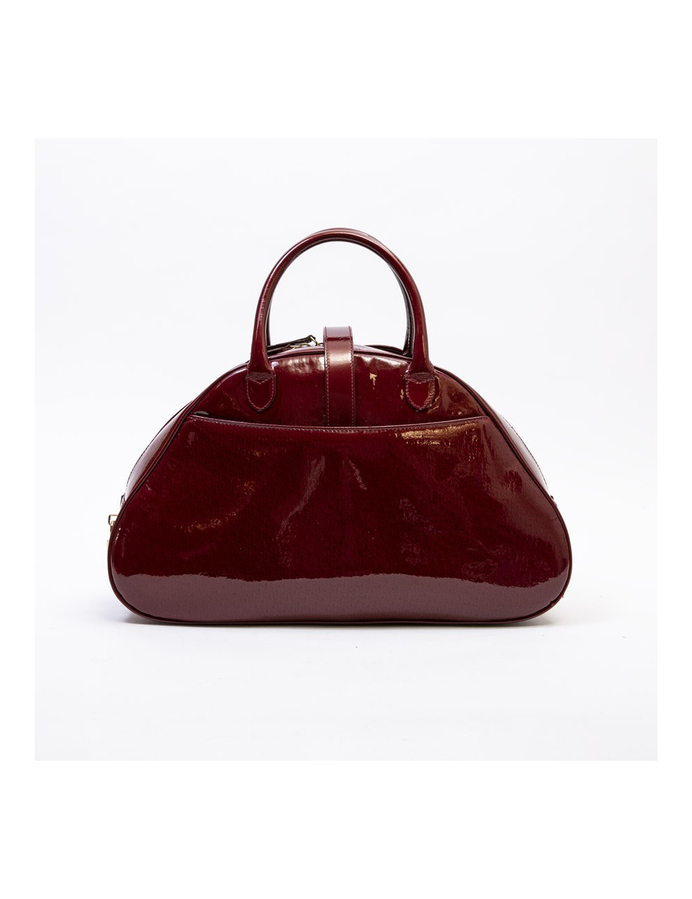 Sac DIOR cuir verni rouge