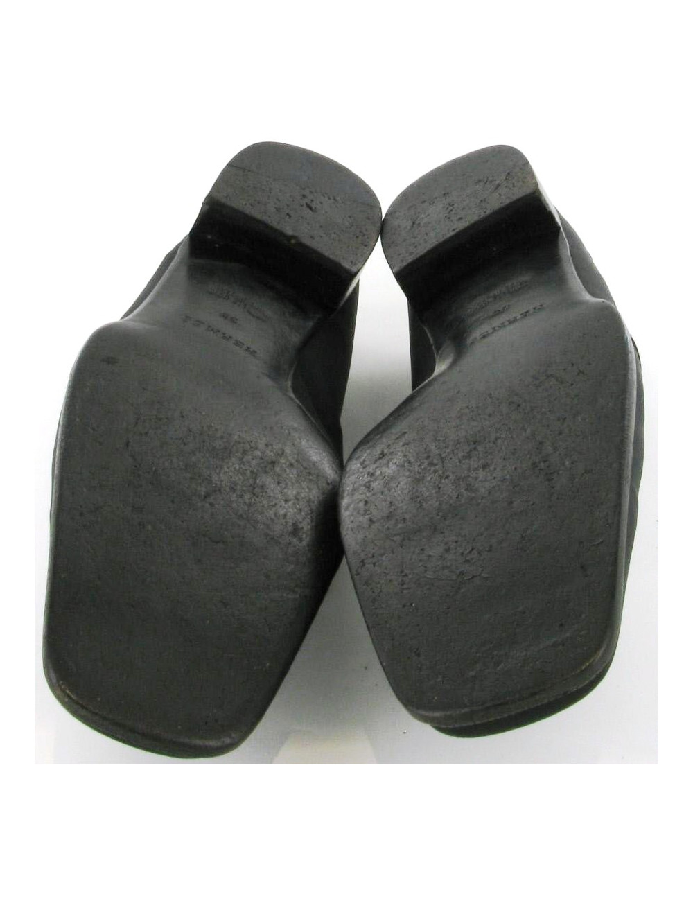 Mocassins HERMES Kelly noir T 38