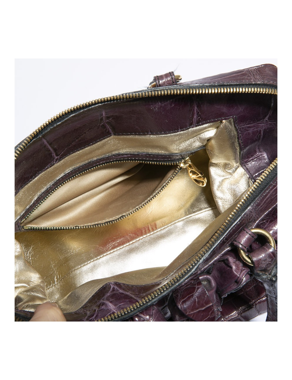 Sac VALENTINO GARAVANI en alligator violet