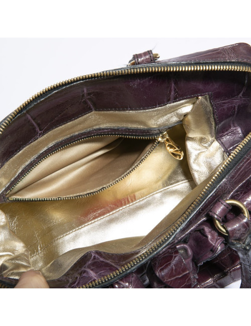 Sac VALENTINO en alligator violet