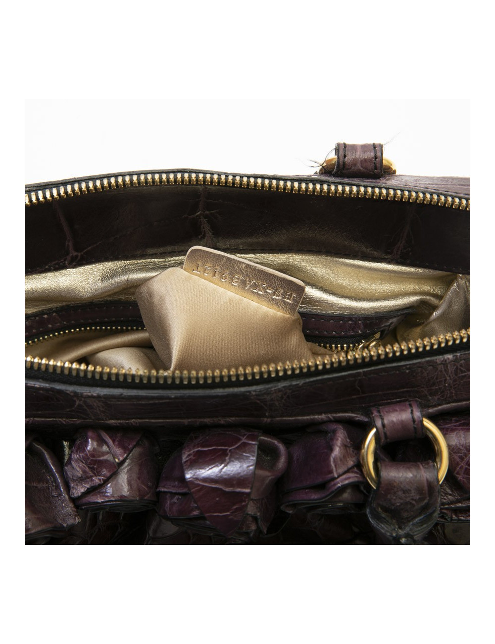 VALENTINO purple alligator bag