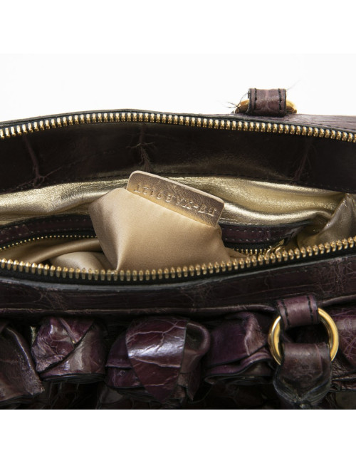 VALENTINO purple alligator bag