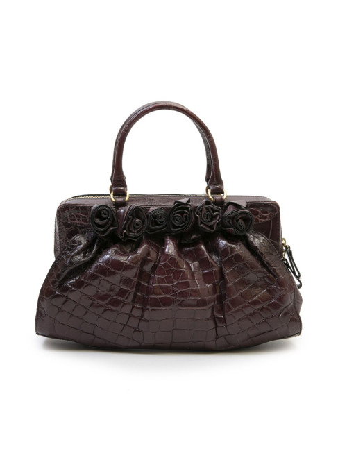 VALENTINO purple alligator bag