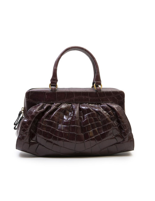 VALENTINO purple alligator bag