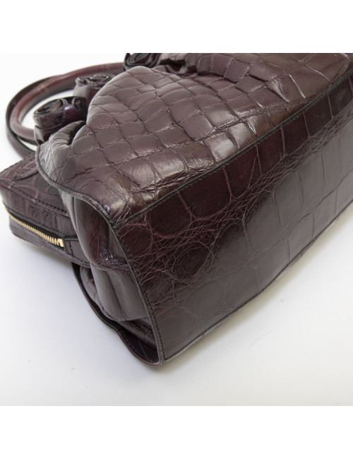VALENTINO purple alligator bag