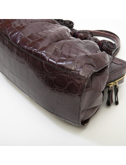 VALENTINO purple alligator bag