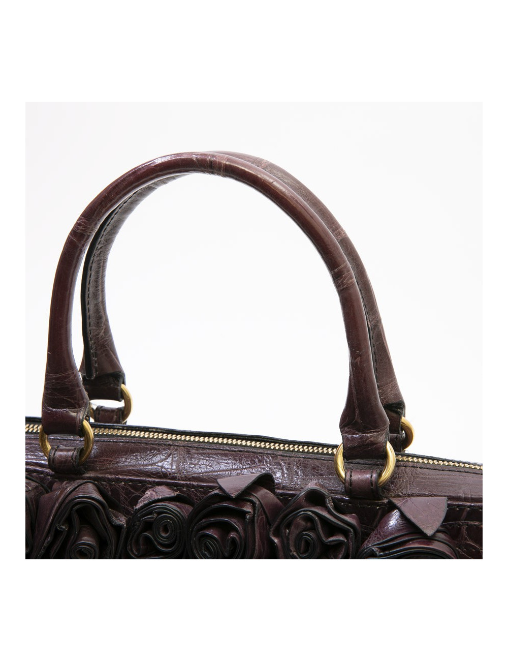 VALENTINO purple alligator bag